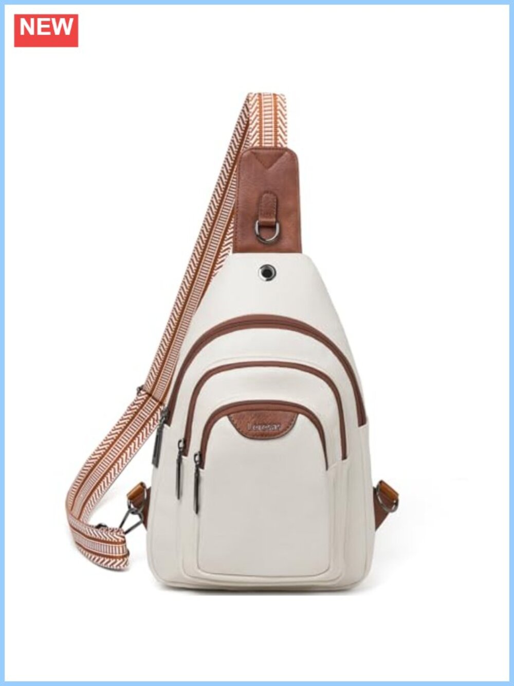 Anti Theft Crossbody Sling Bag Vegan Faux Leather Adjustable Strap Zippered